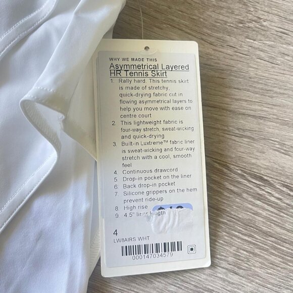 Lululemon Asymmetrical Layered High-Rise Tennis Skirt - NEW - Picture 3 of 3